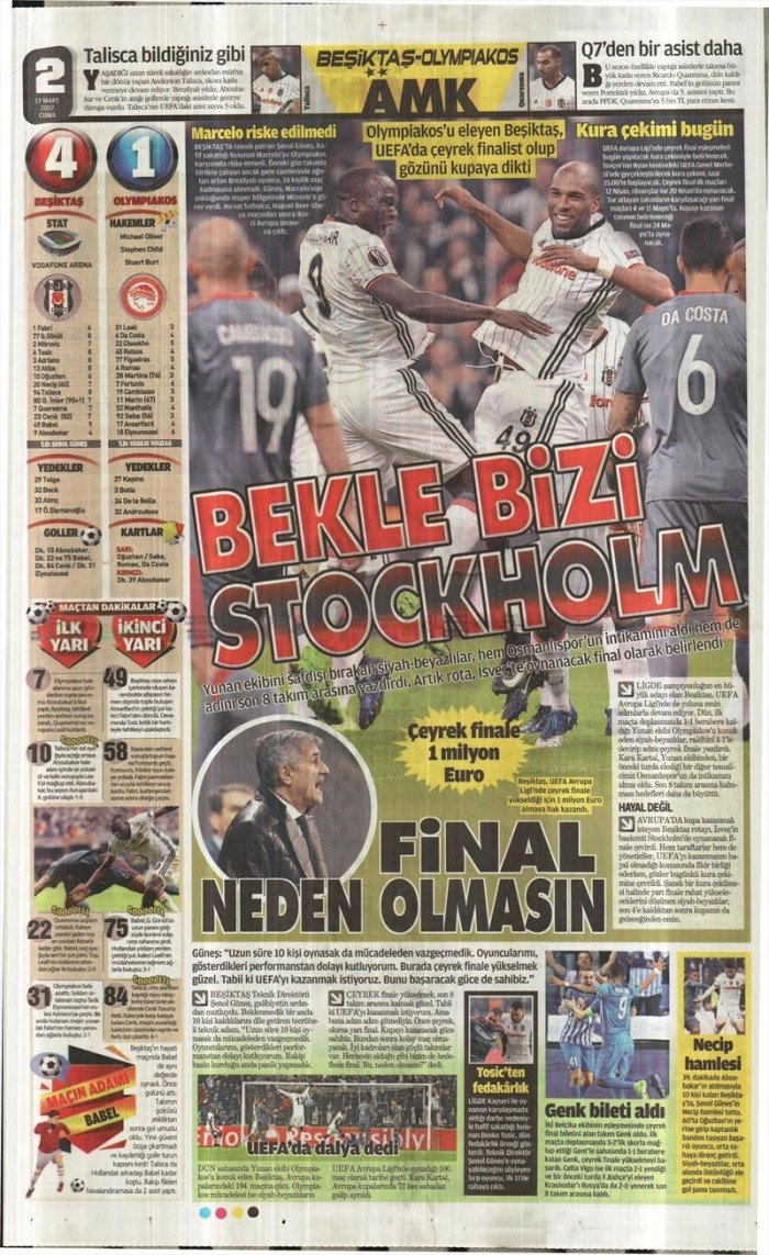 17 Mart 2017 | İşte gazetelerin Beşiktaş manşetleri - Görsel 7