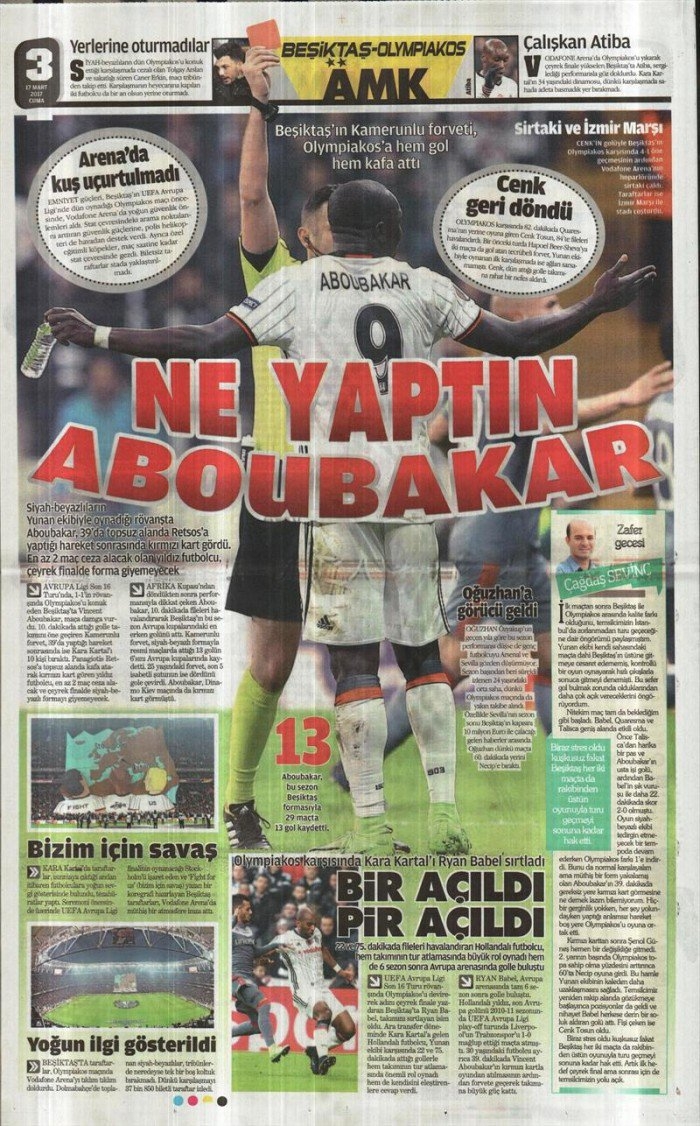 17 Mart 2017 | İşte gazetelerin Beşiktaş manşetleri - Görsel 9