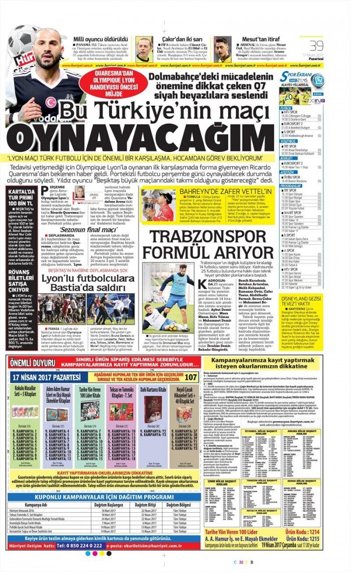 17 Nisan 2017 | İşte gazetelerin Beşiktaş manşetleri - Görsel 3