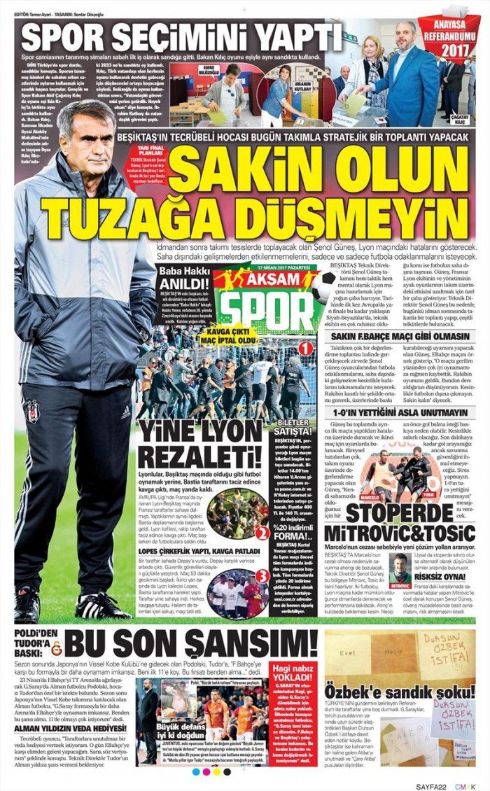 17 Nisan 2017 | İşte gazetelerin Beşiktaş manşetleri - Görsel 4