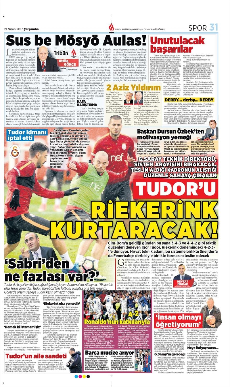 19 Nisan 2017 | İşte gazetelerin Beşiktaş manşetleri - Görsel 6