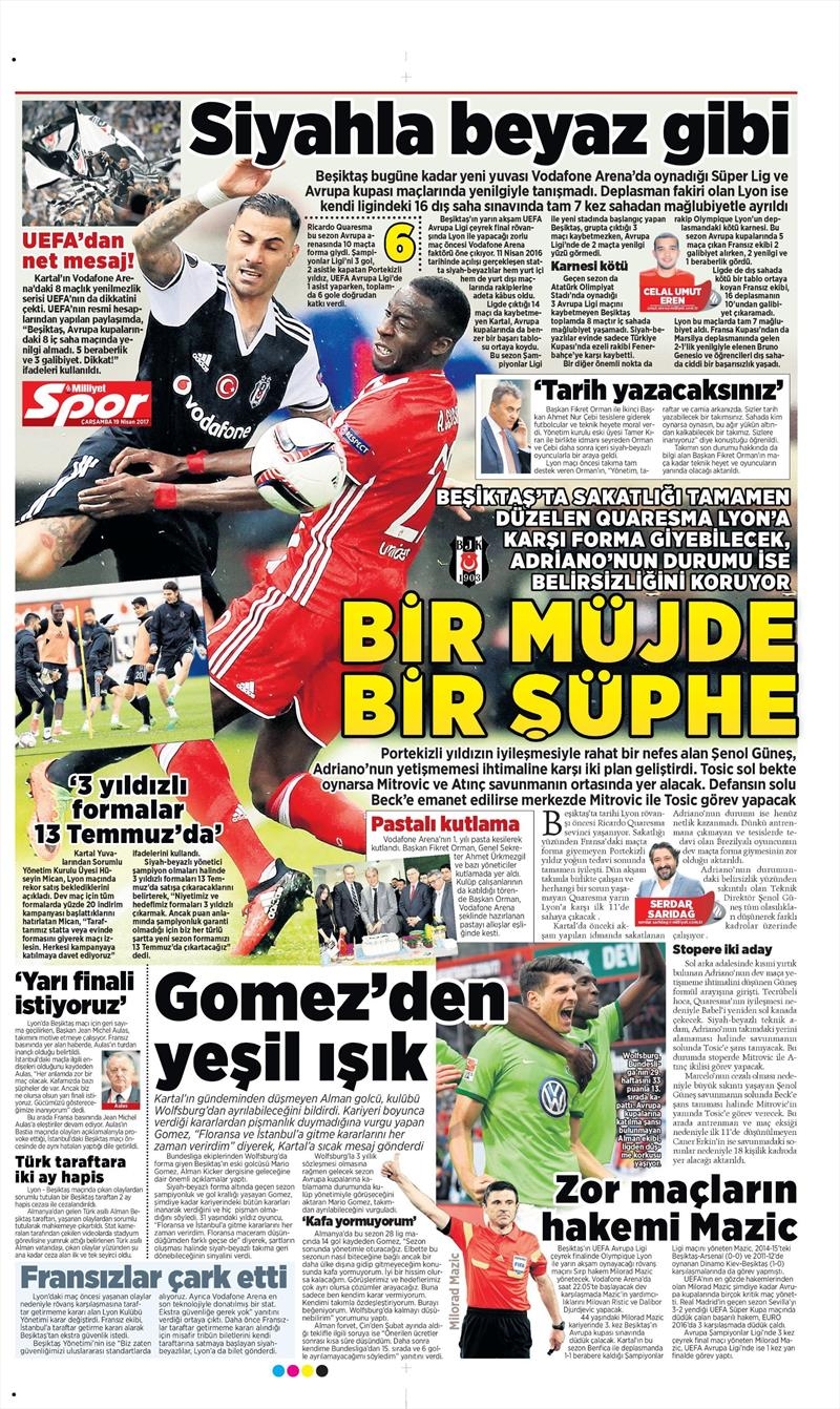 19 Nisan 2017 | İşte gazetelerin Beşiktaş manşetleri - Görsel 7
