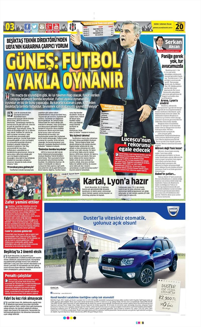 20 Nisan 2017 | İşte gazetelerin Beşiktaş manşetleri - Görsel 3