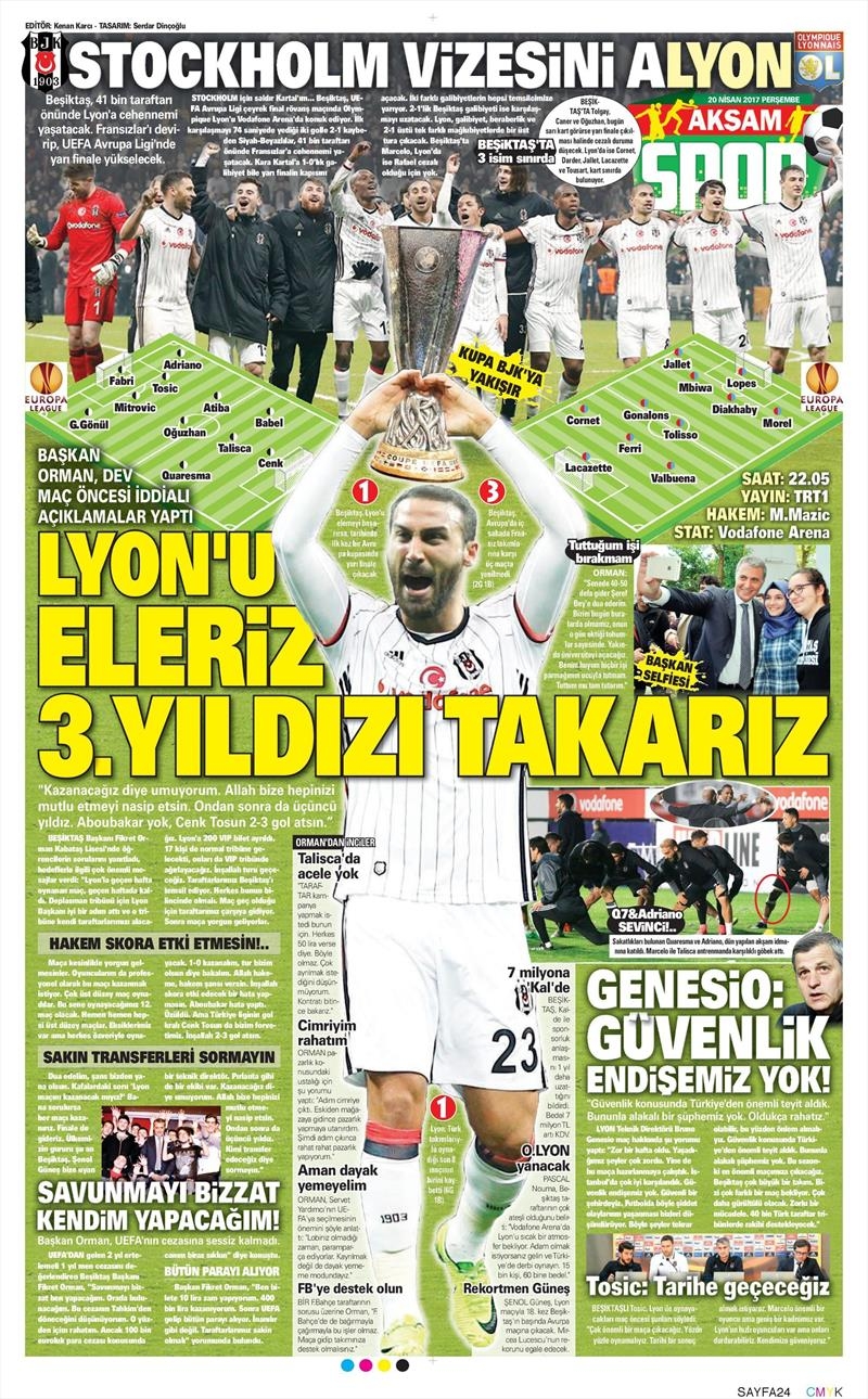 20 Nisan 2017 | İşte gazetelerin Beşiktaş manşetleri - Görsel 9