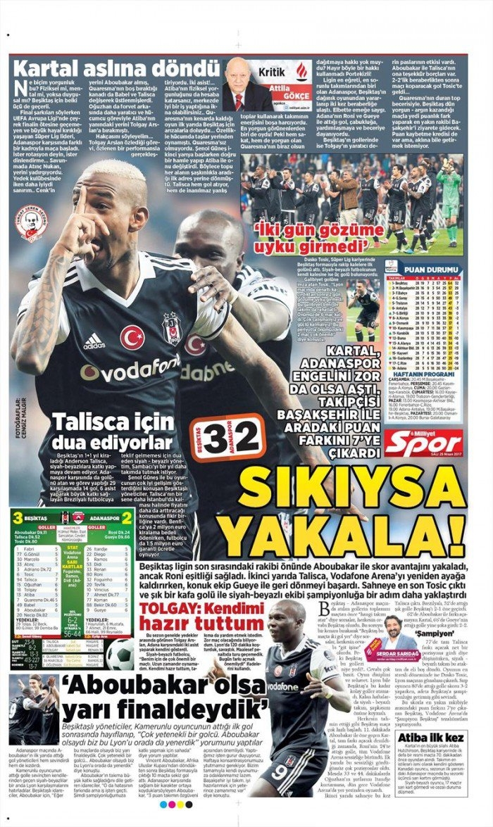25 Nisan 2017 | İşte gazetelerin Beşiktaş manşetleri - Görsel 10
