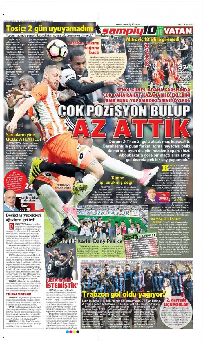 25 Nisan 2017 | İşte gazetelerin Beşiktaş manşetleri - Görsel 16