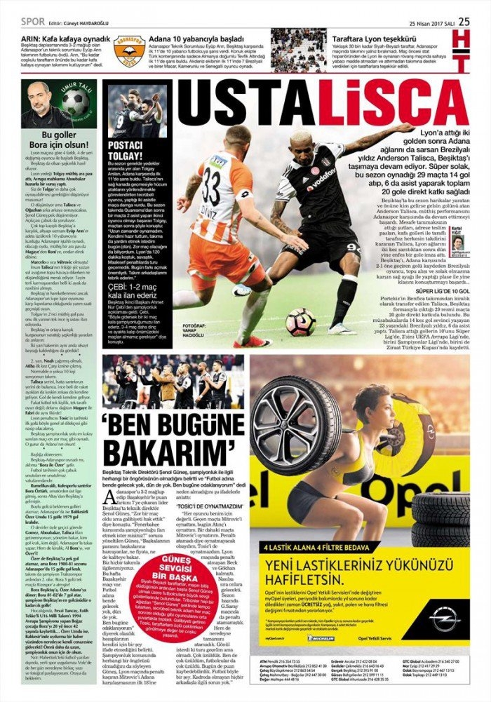 25 Nisan 2017 | İşte gazetelerin Beşiktaş manşetleri - Görsel 6