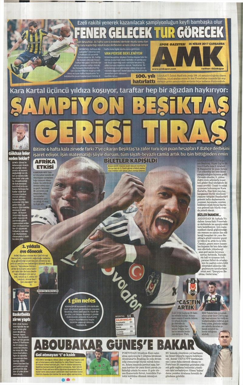 26 Nisan 2017 | İşte gazetelerin Beşiktaş manşetleri - Görsel 4