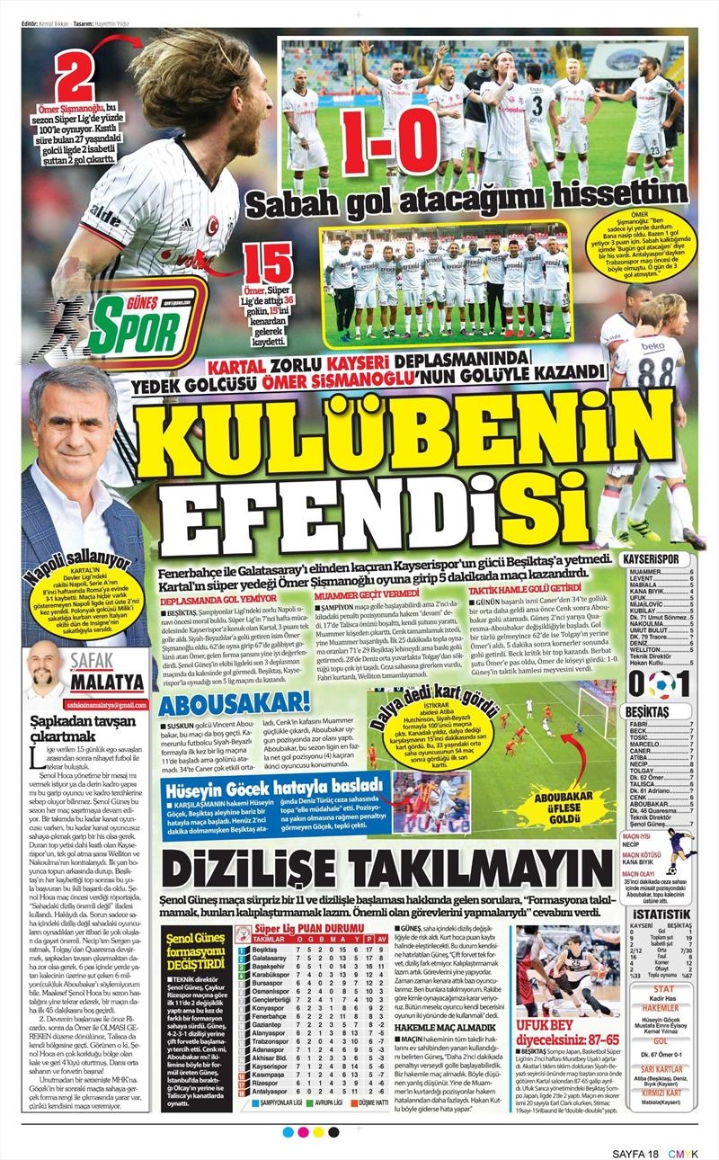 16 Ekim 2016 | Gazetelerin Beşiktaş Manşetleri - Görsel 18