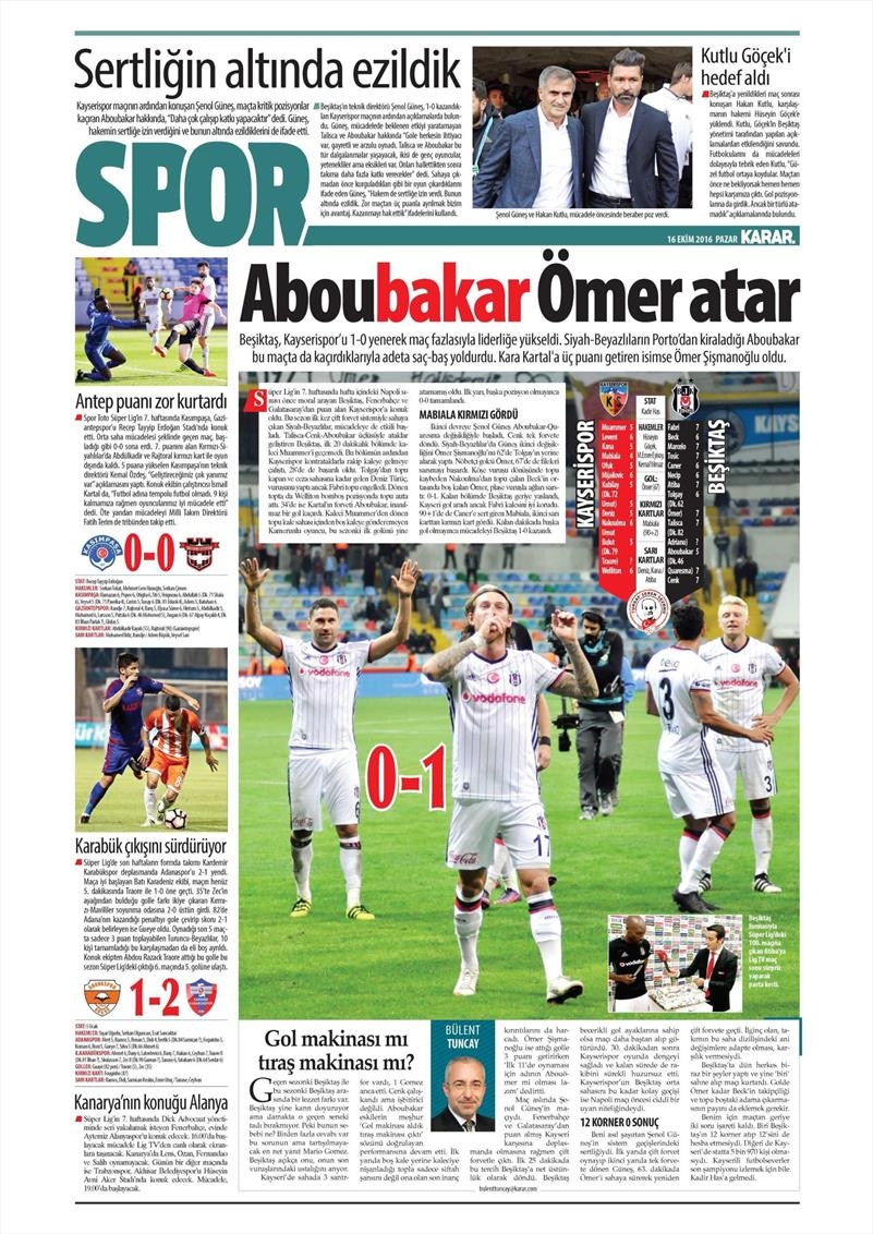 16 Ekim 2016 | Gazetelerin Beşiktaş Manşetleri - Görsel 21