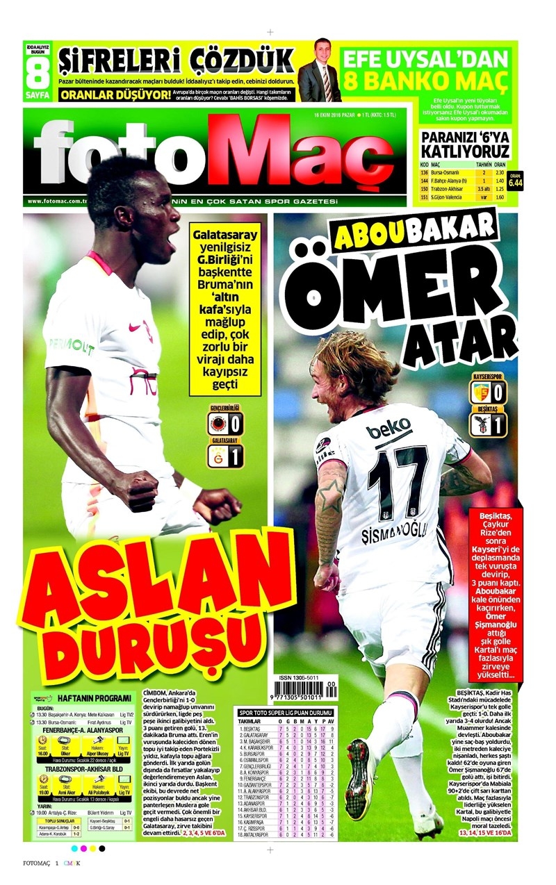 16 Ekim 2016 | Gazetelerin Beşiktaş Manşetleri - Görsel 3