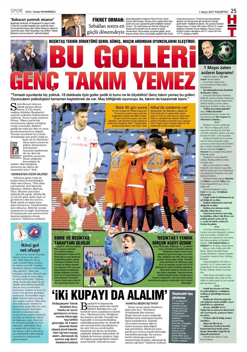 1 Mayıs 2017 | İşte gazetelerin Beşiktaş manşetleri - Görsel 10
