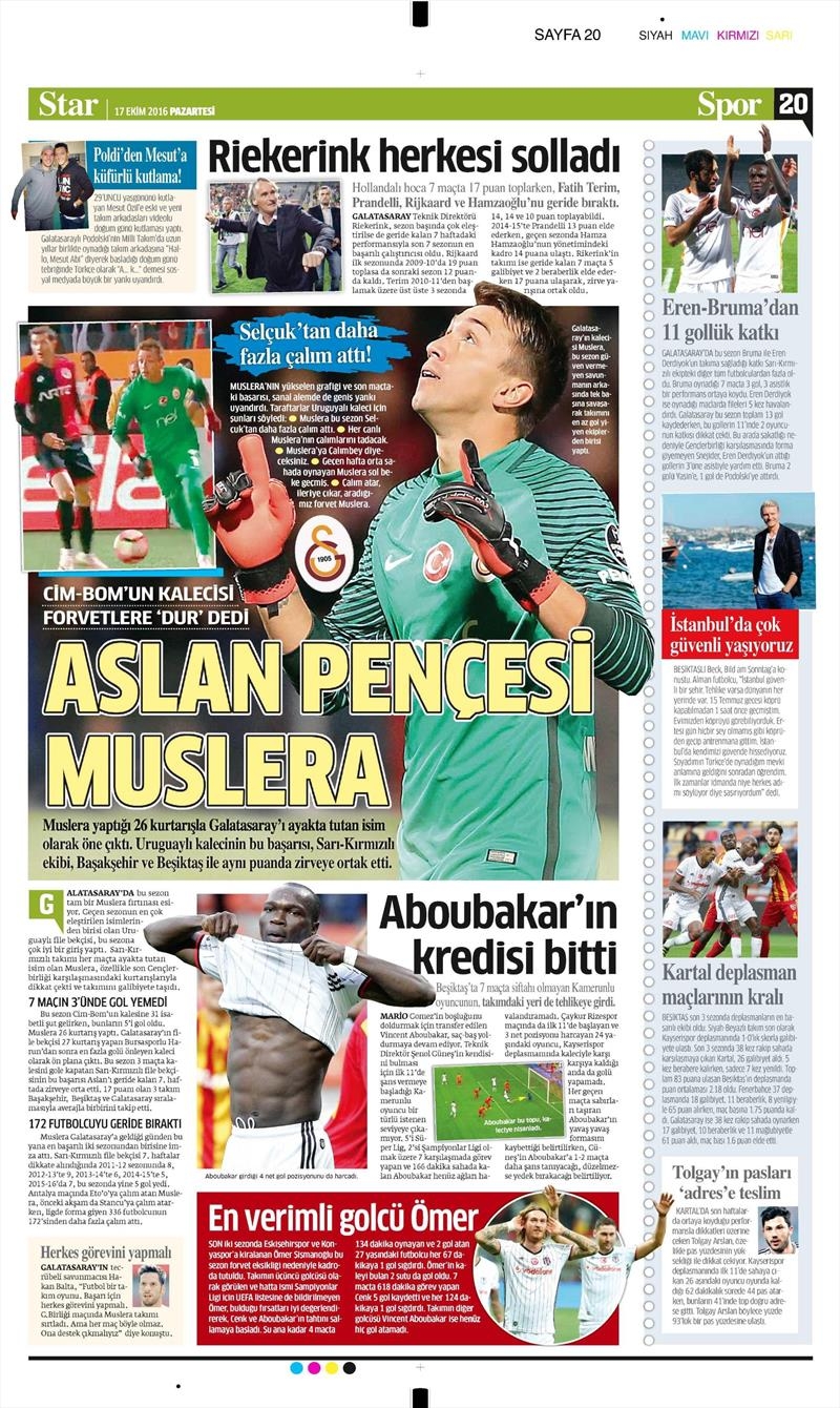 17 Ekim 2016 | Gazetelerin Beşiktaş manşetleri - Görsel 10