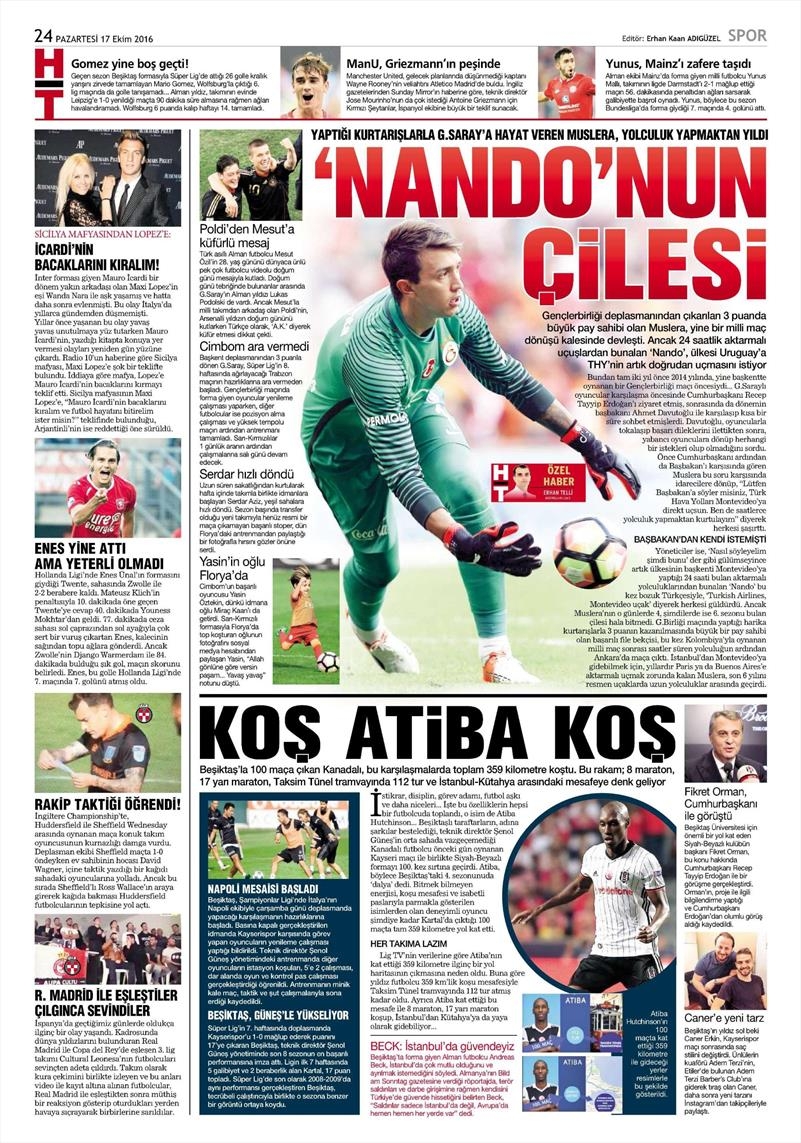 17 Ekim 2016 | Gazetelerin Beşiktaş manşetleri - Görsel 5
