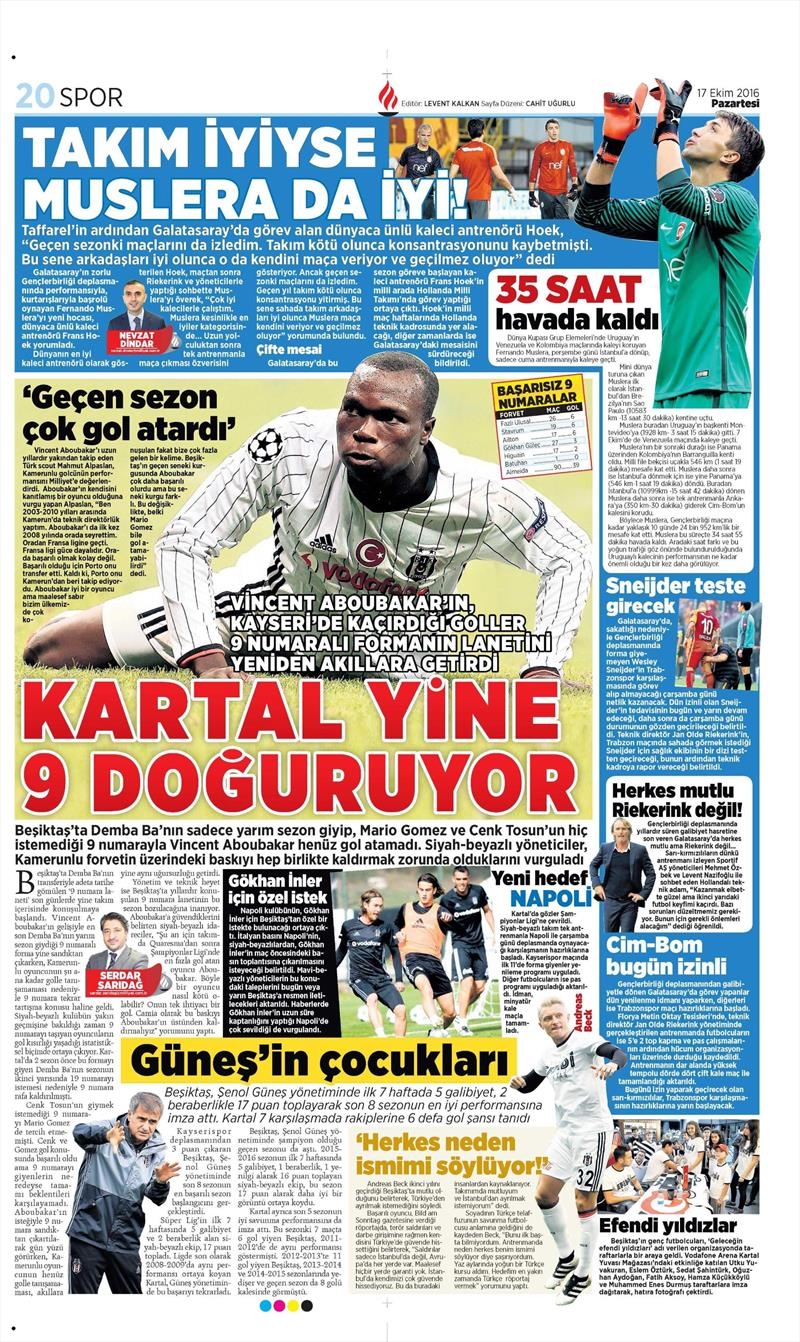 17 Ekim 2016 | Gazetelerin Beşiktaş manşetleri - Görsel 7