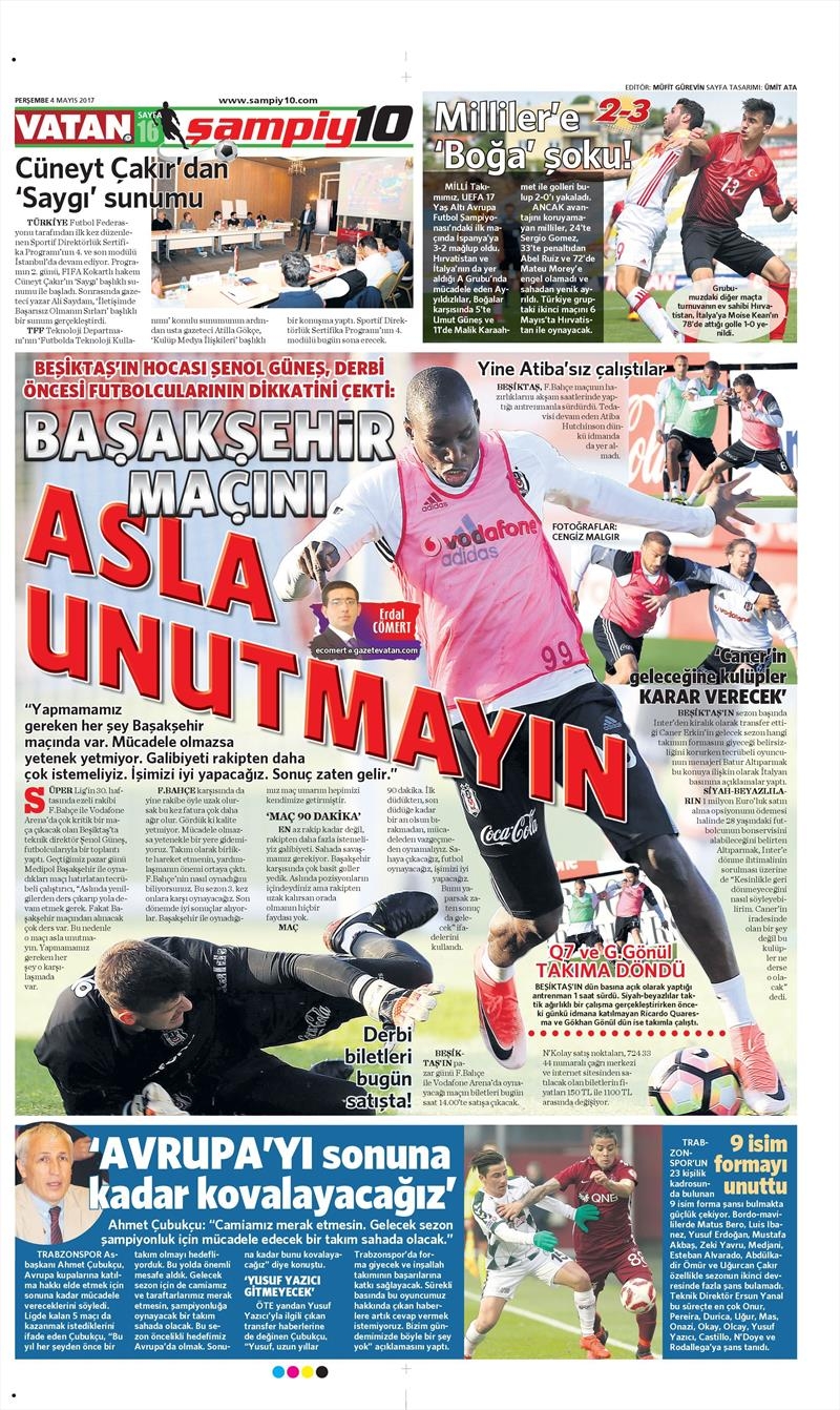 4 Mayıs 2017 | İşte gazetelerin Beşiktaş manşetleri - Görsel 8