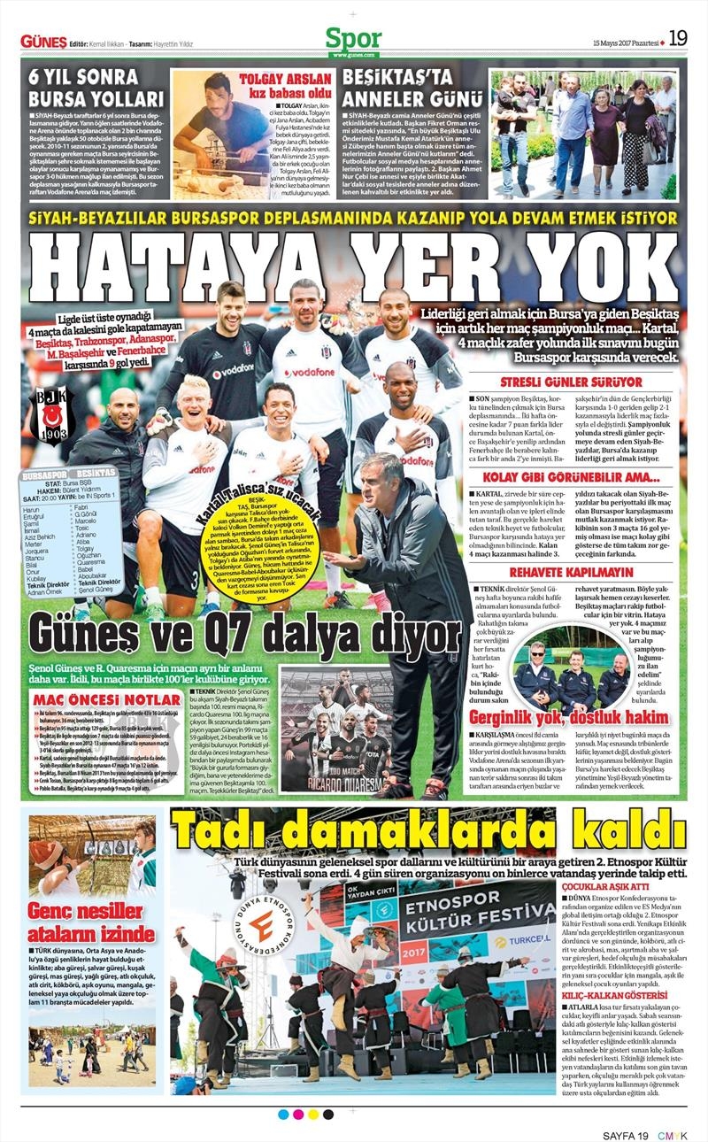 15 Mayıs 2017 | İşte gazetelerin Beşiktaş manşetleri - Görsel 2