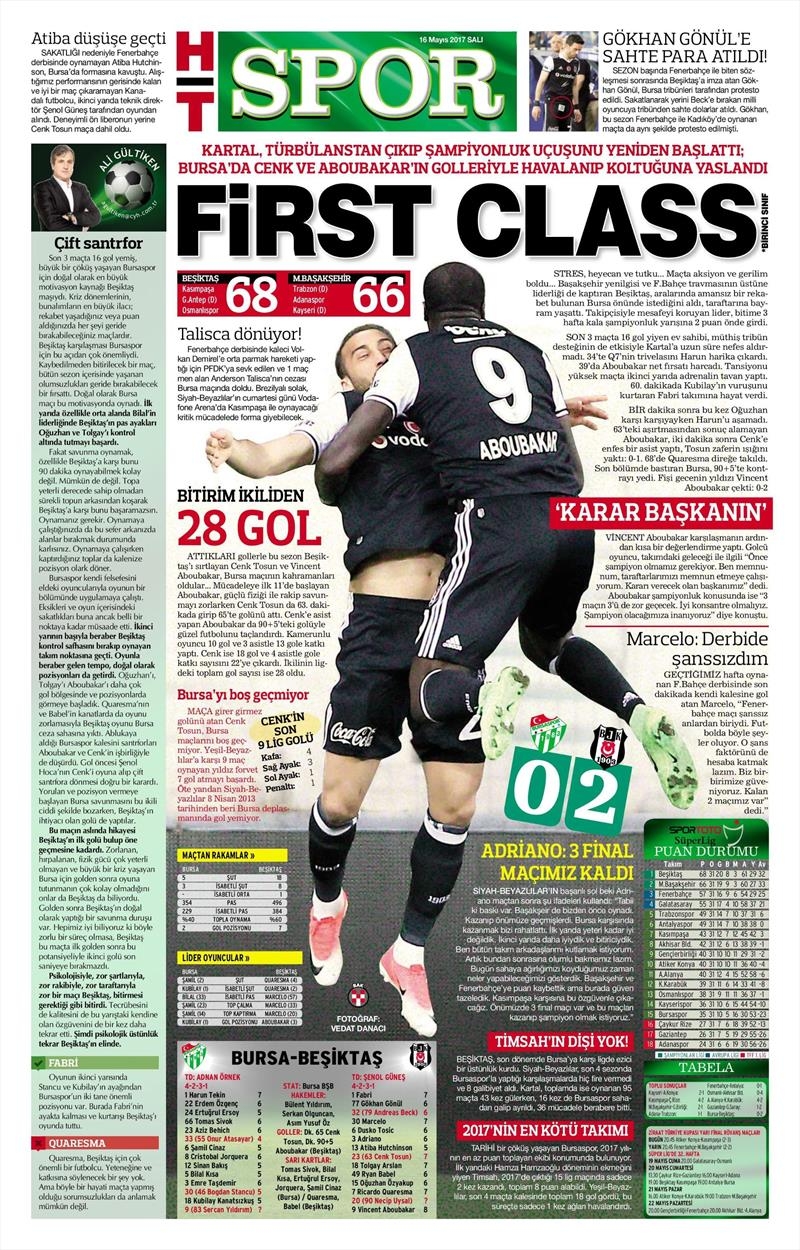16 Mayıs 2017 | İşte gazetelerin Beşiktaş manşetleri - Görsel 15