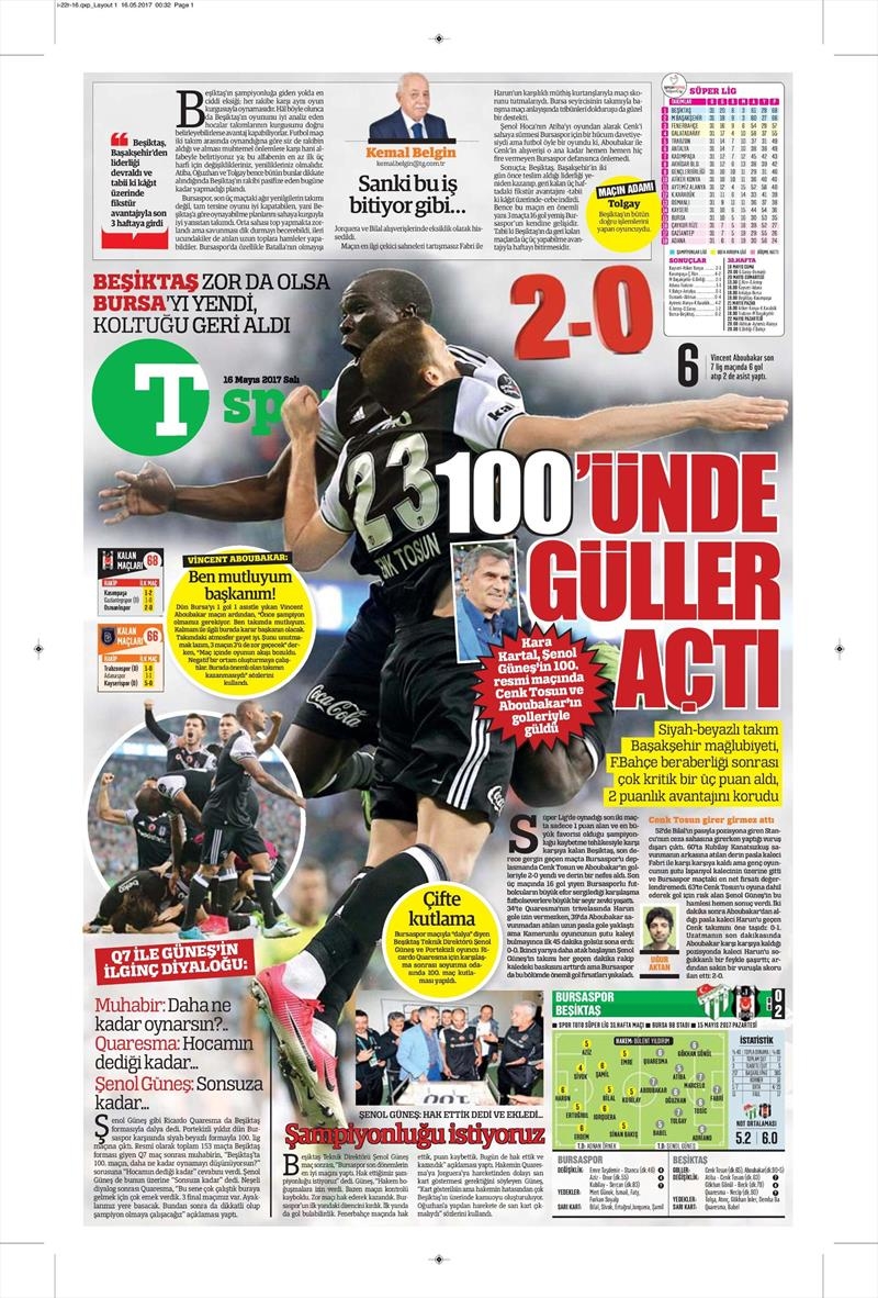 16 Mayıs 2017 | İşte gazetelerin Beşiktaş manşetleri - Görsel 26