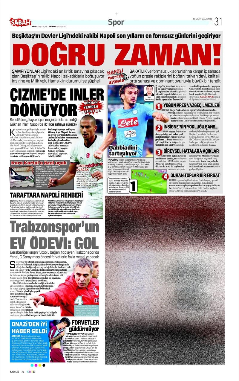 18 Ekim 2016 | Gazetelerin Beşiktaş manşetleri - Görsel 5