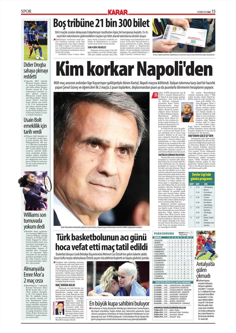 18 Ekim 2016 | Gazetelerin Beşiktaş manşetleri - Görsel 8