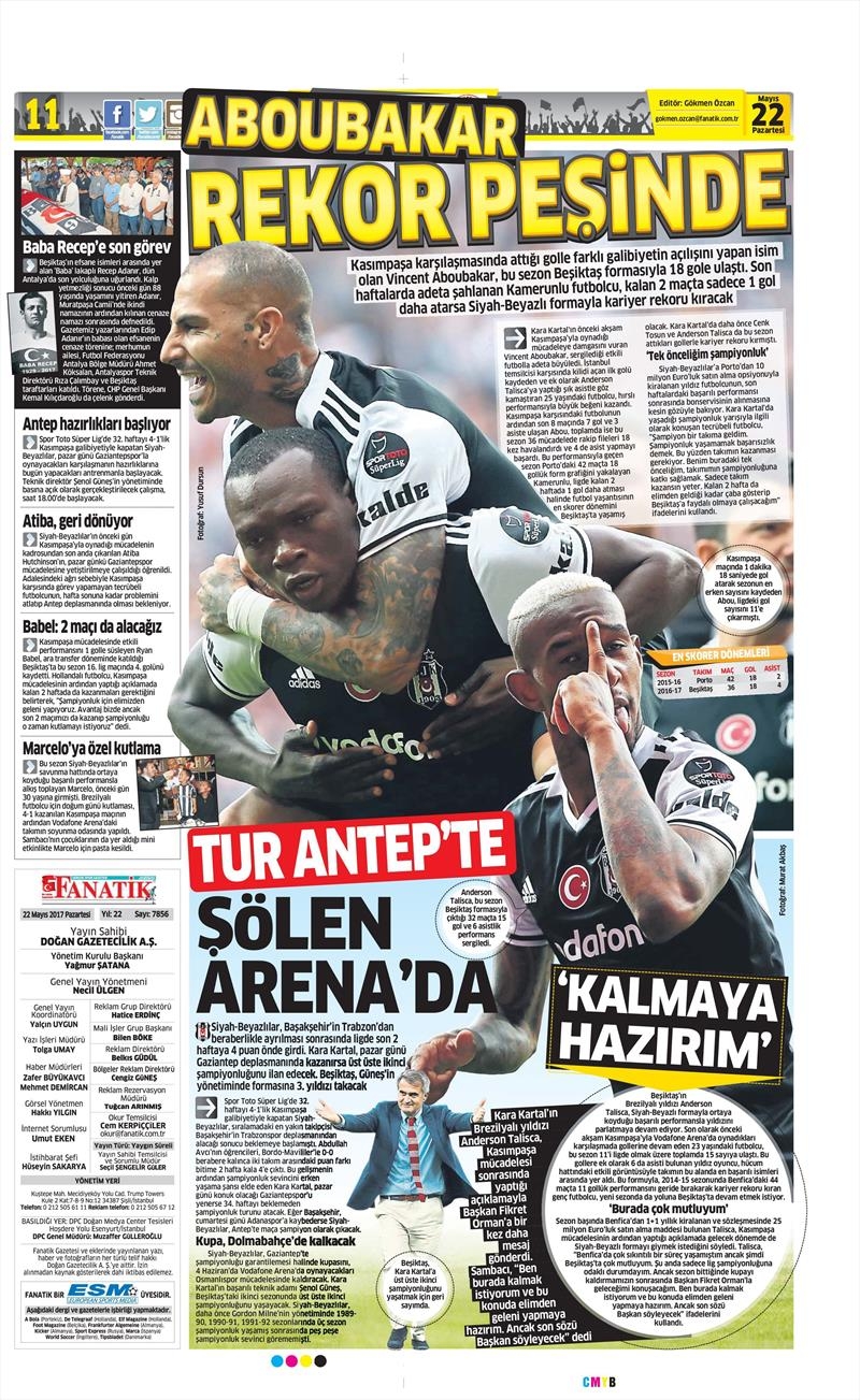 22 Mayıs 2017 | İşte gazetelerin Beşiktaş manşetleri - Görsel 3