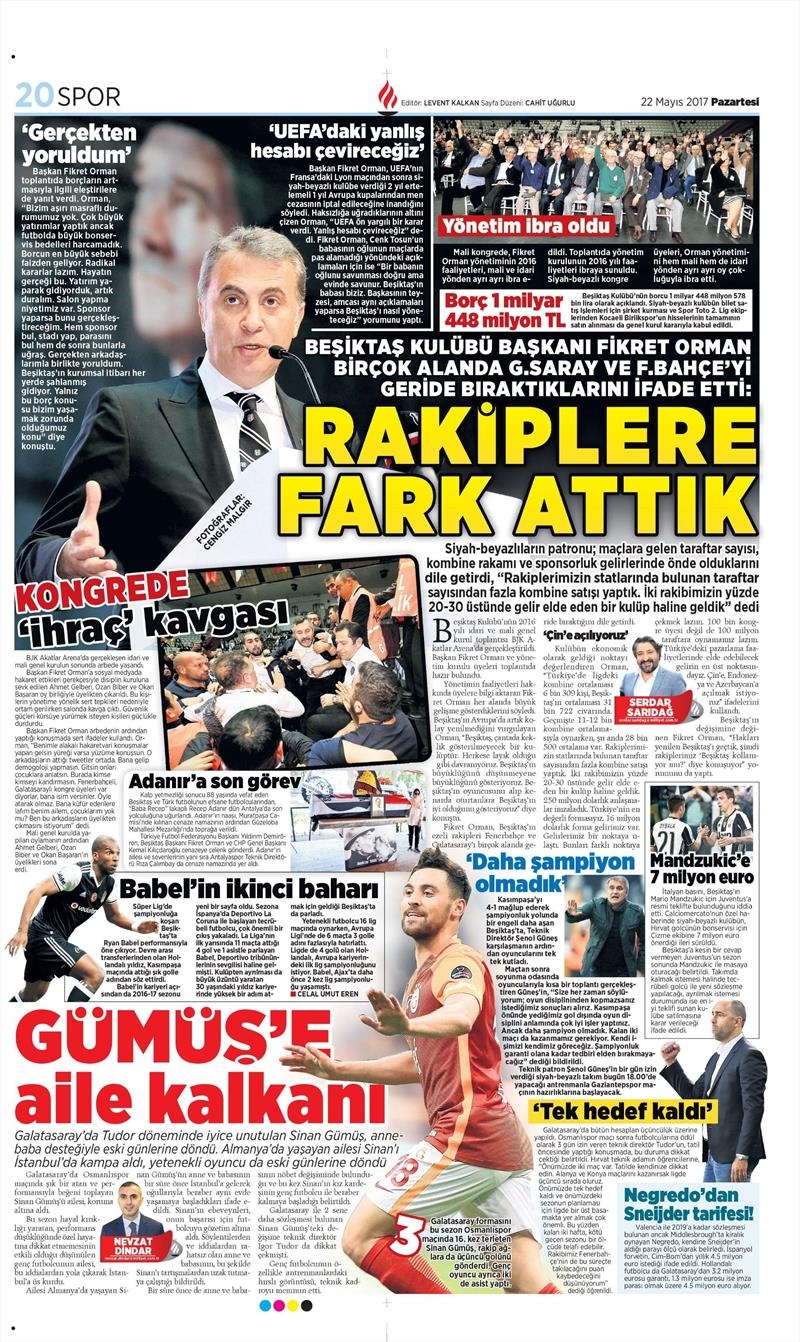 22 Mayıs 2017 | İşte gazetelerin Beşiktaş manşetleri - Görsel 4