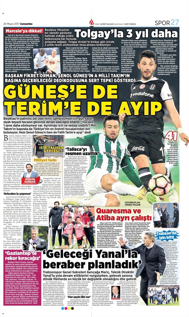 24 Mayıs 2017 | İşte gazetelerin Beşiktaş manşetleri - Görsel 10