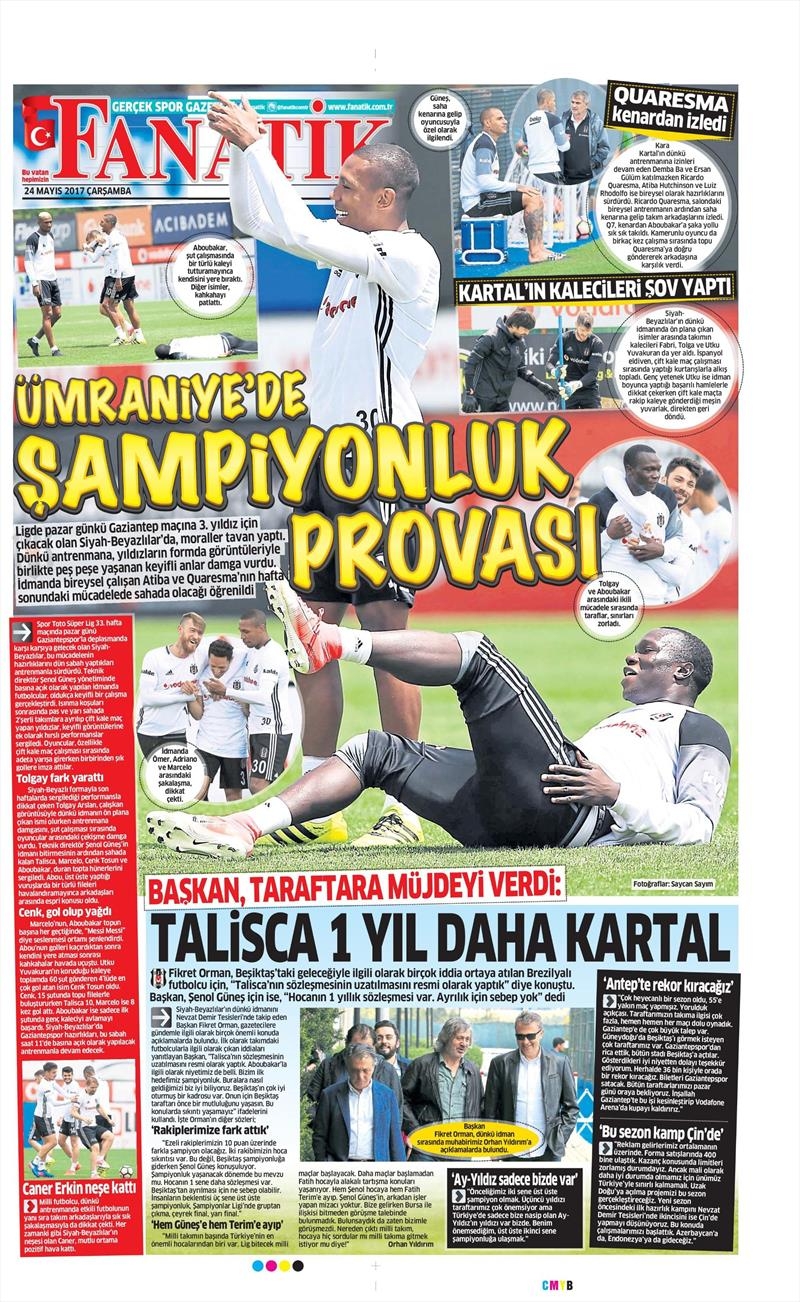 24 Mayıs 2017 | İşte gazetelerin Beşiktaş manşetleri - Görsel 6