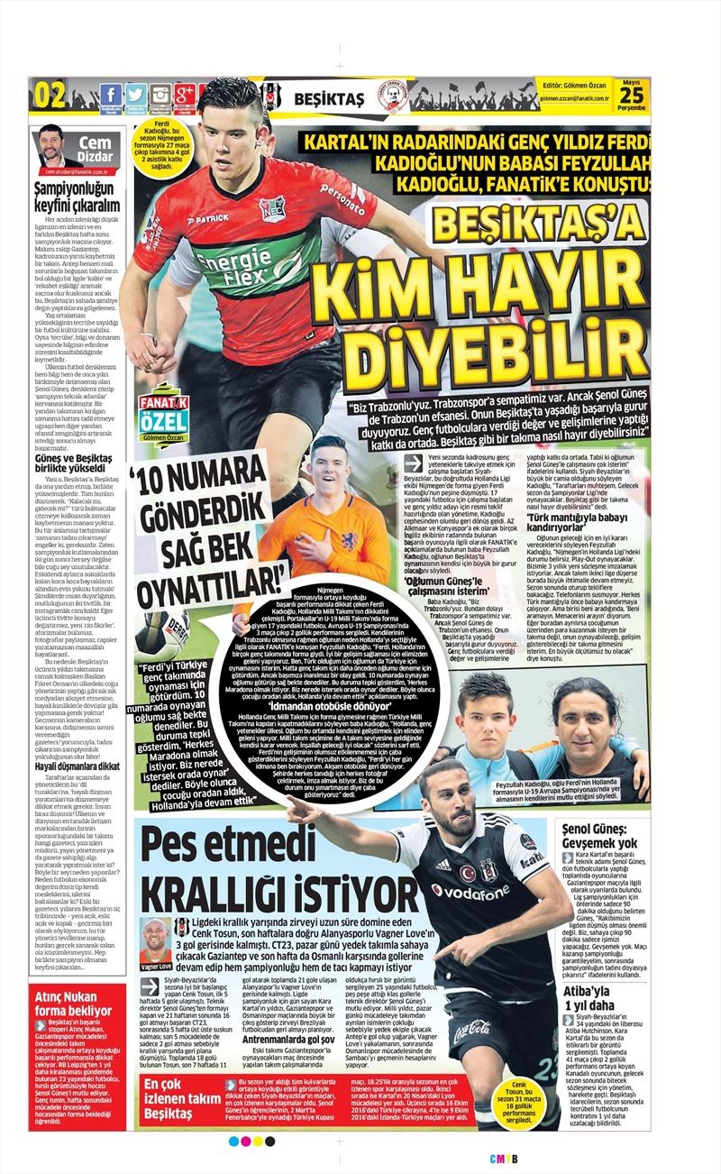 25 Mayıs 2017 | İşte gazetelerin Beşiktaş manşetleri - Görsel 4