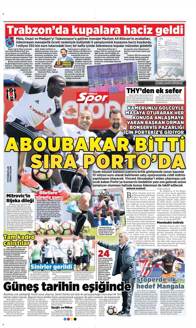 25 Mayıs 2017 | İşte gazetelerin Beşiktaş manşetleri - Görsel 7