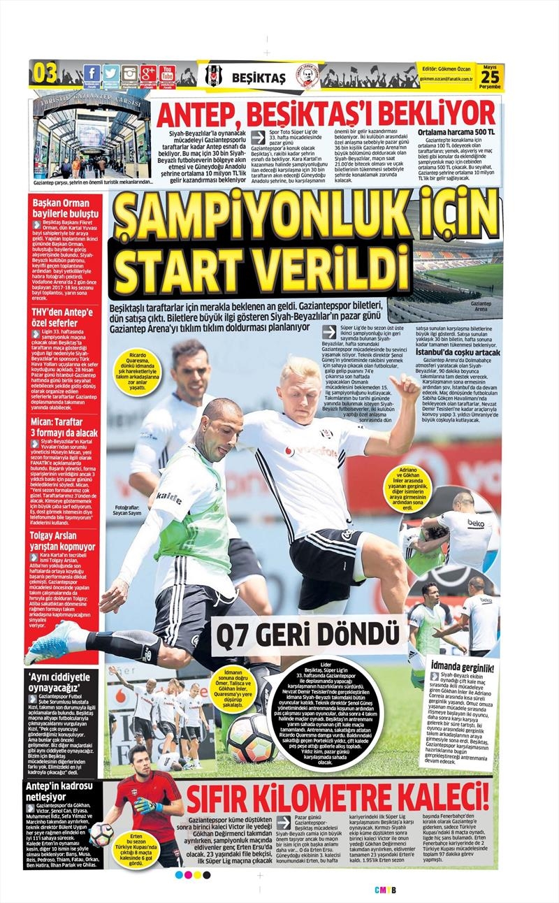 25 Mayıs 2017 | İşte gazetelerin Beşiktaş manşetleri - Görsel 8