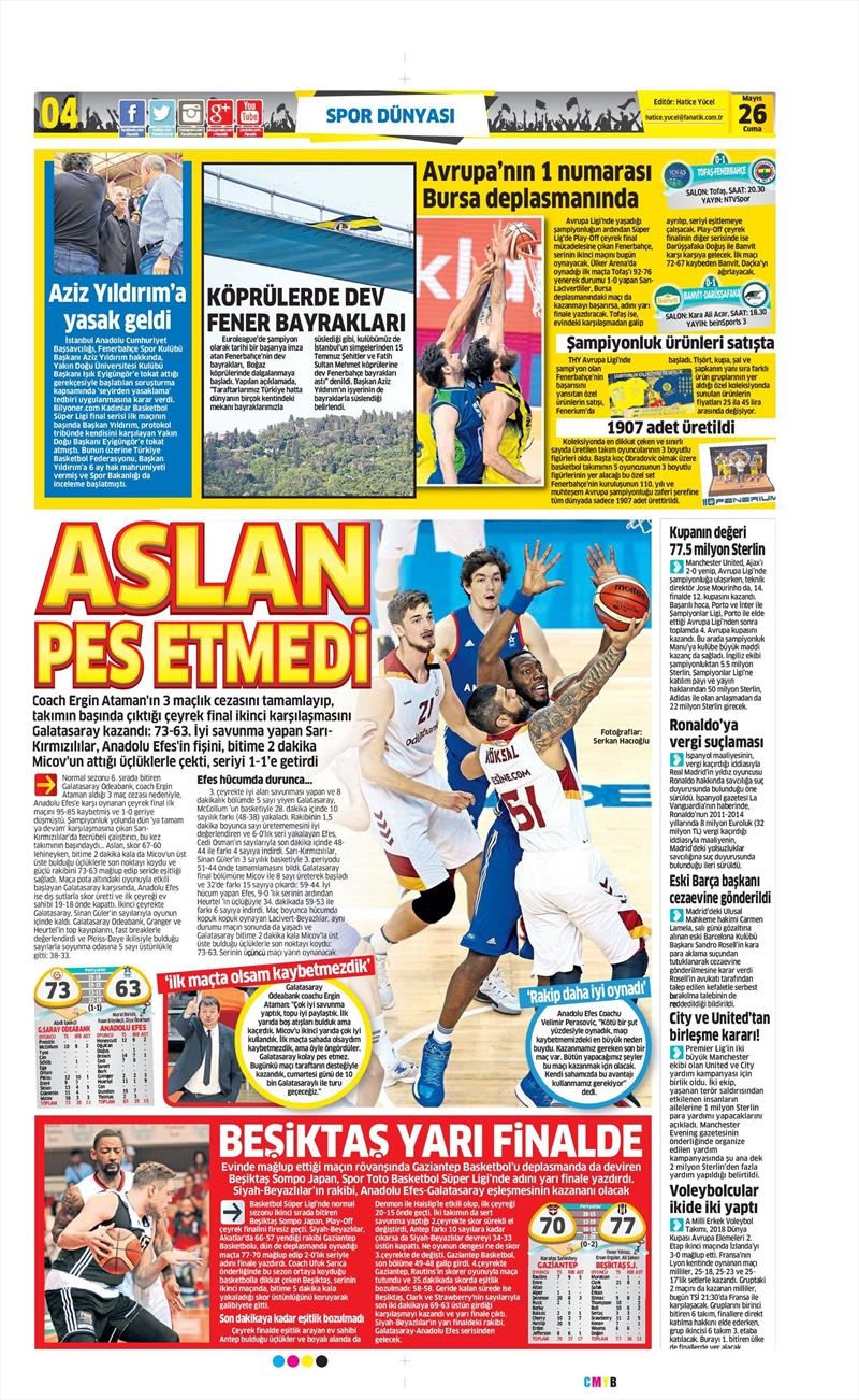 26 Mayıs 2017 | İşte Gazetelerin Beşiktaş Manşetleri - Görsel 3