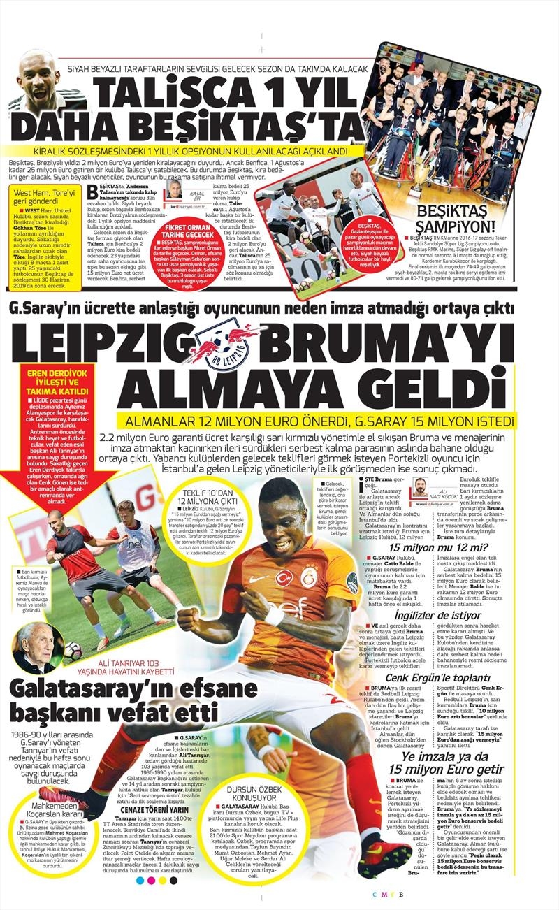 26 Mayıs 2017 | İşte Gazetelerin Beşiktaş Manşetleri - Görsel 5