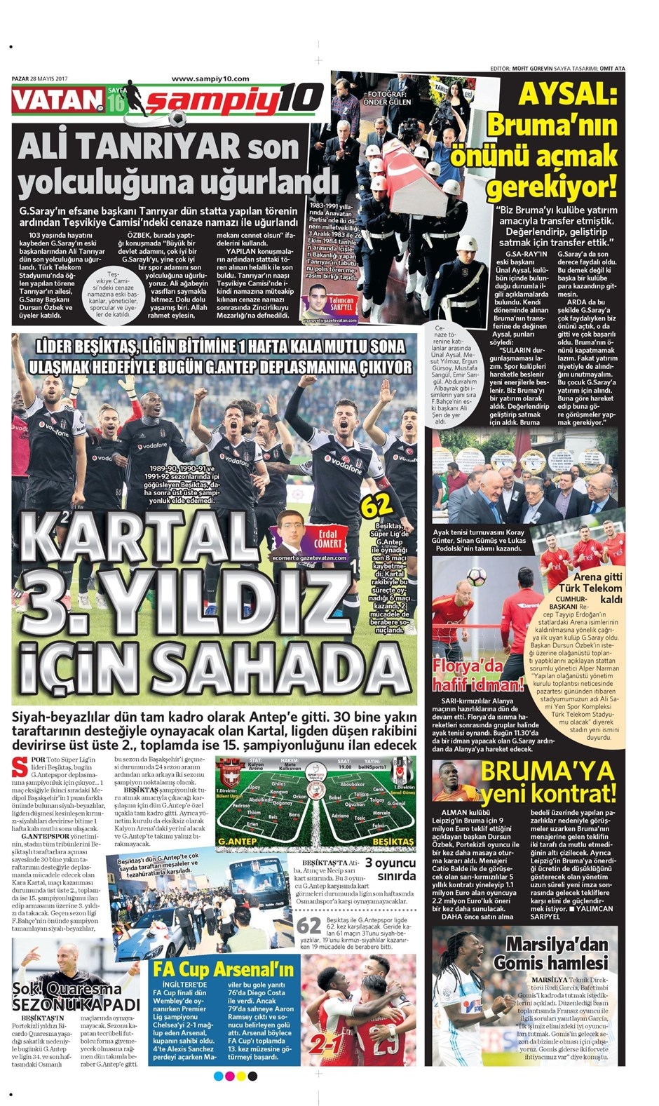 28 Mayıs 2017 | İşte gazetelerin Beşiktaş manşetleri - Görsel 2