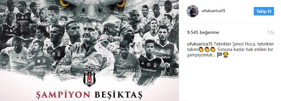Beşiktaş Sompo Japan'ın yıldızları ve Ufuk Sarıca'dan da kutlama mesajla - Görsel 3
