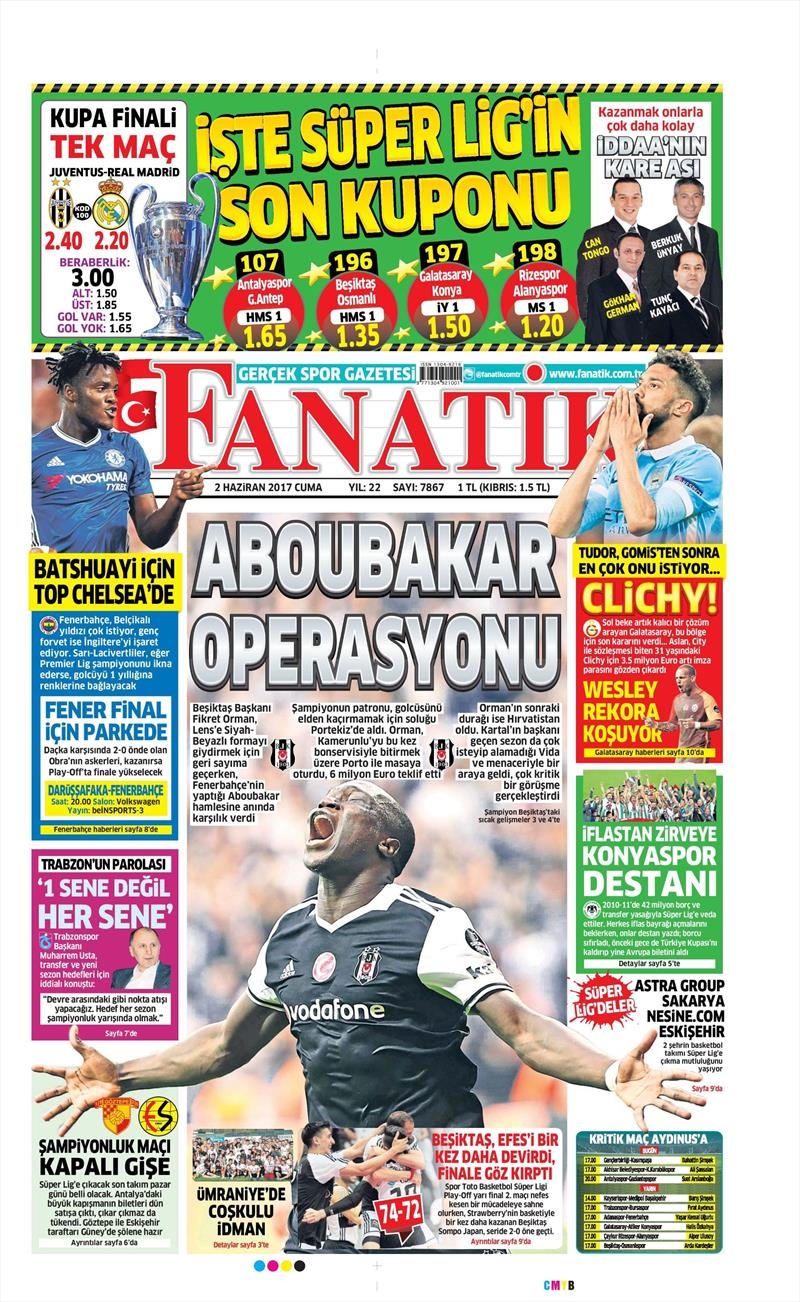 02 Haziran 2017 | İşte Gazetelerin Beşiktaş Manşetleri - Görsel 3