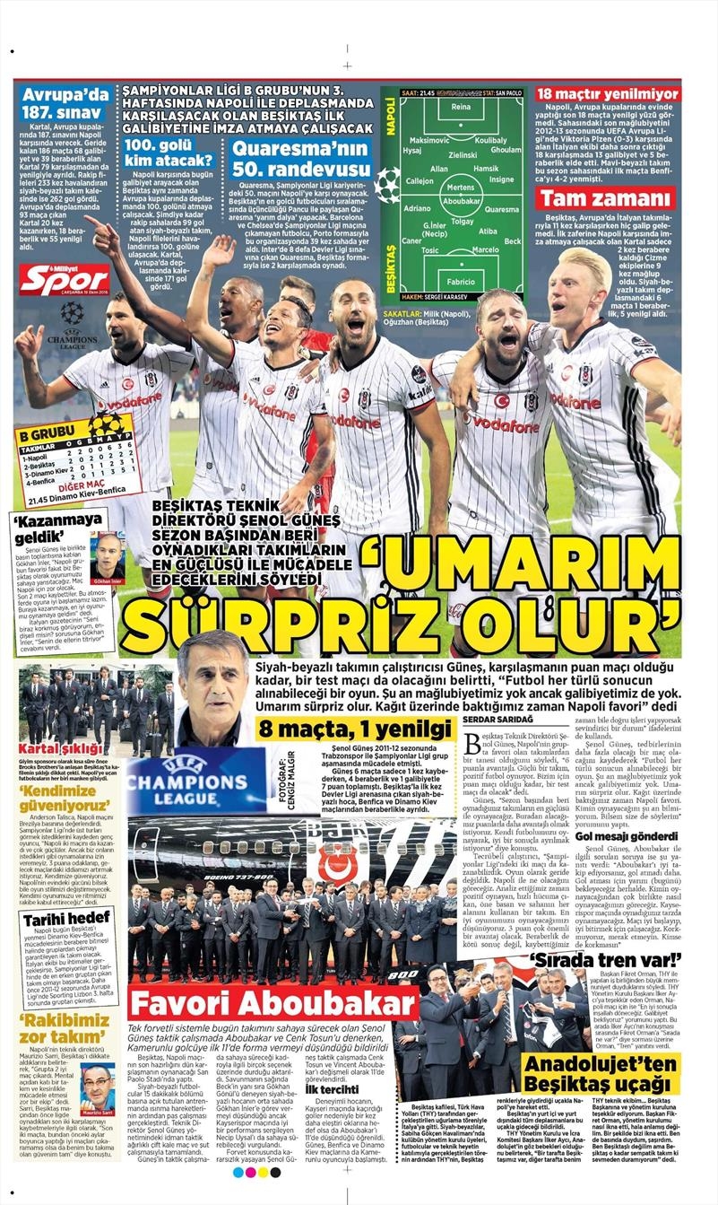 19 Ekim Çarşamba | Gazetelerin Beşiktaş Manşetleri - Görsel 13