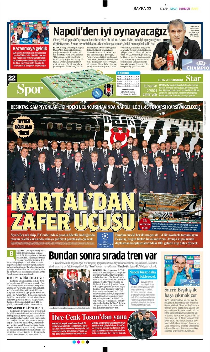 19 Ekim Çarşamba | Gazetelerin Beşiktaş Manşetleri - Görsel 17