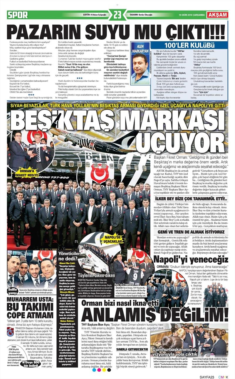 19 Ekim Çarşamba | Gazetelerin Beşiktaş Manşetleri - Görsel 2