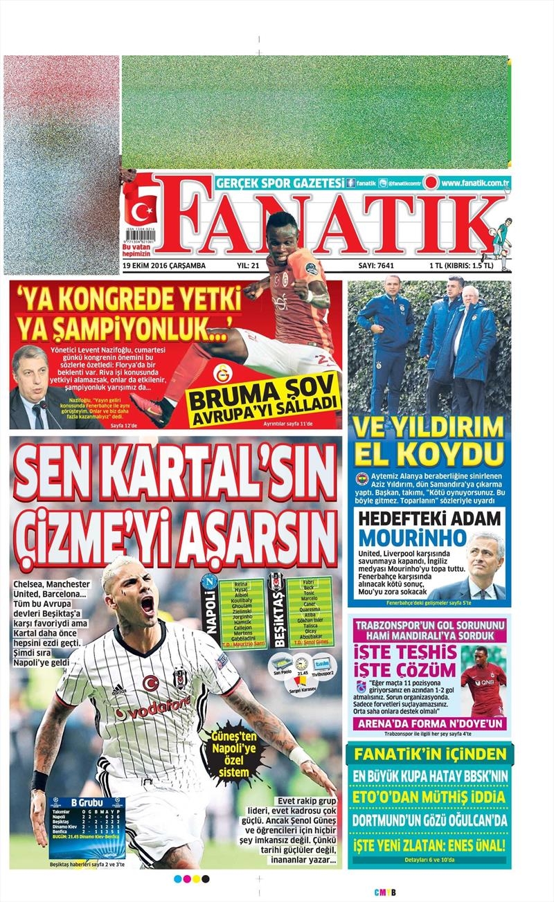 19 Ekim Çarşamba | Gazetelerin Beşiktaş Manşetleri - Görsel 3