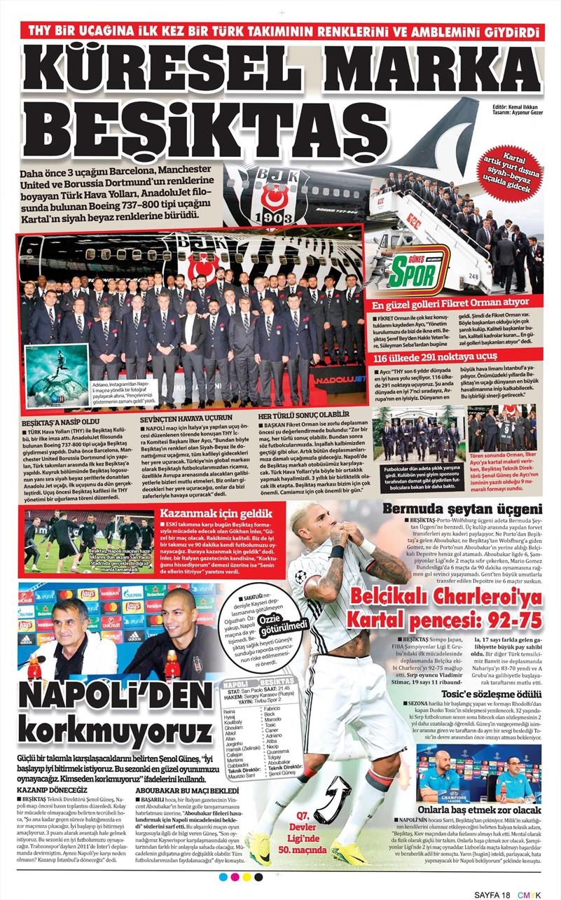 19 Ekim Çarşamba | Gazetelerin Beşiktaş Manşetleri - Görsel 9