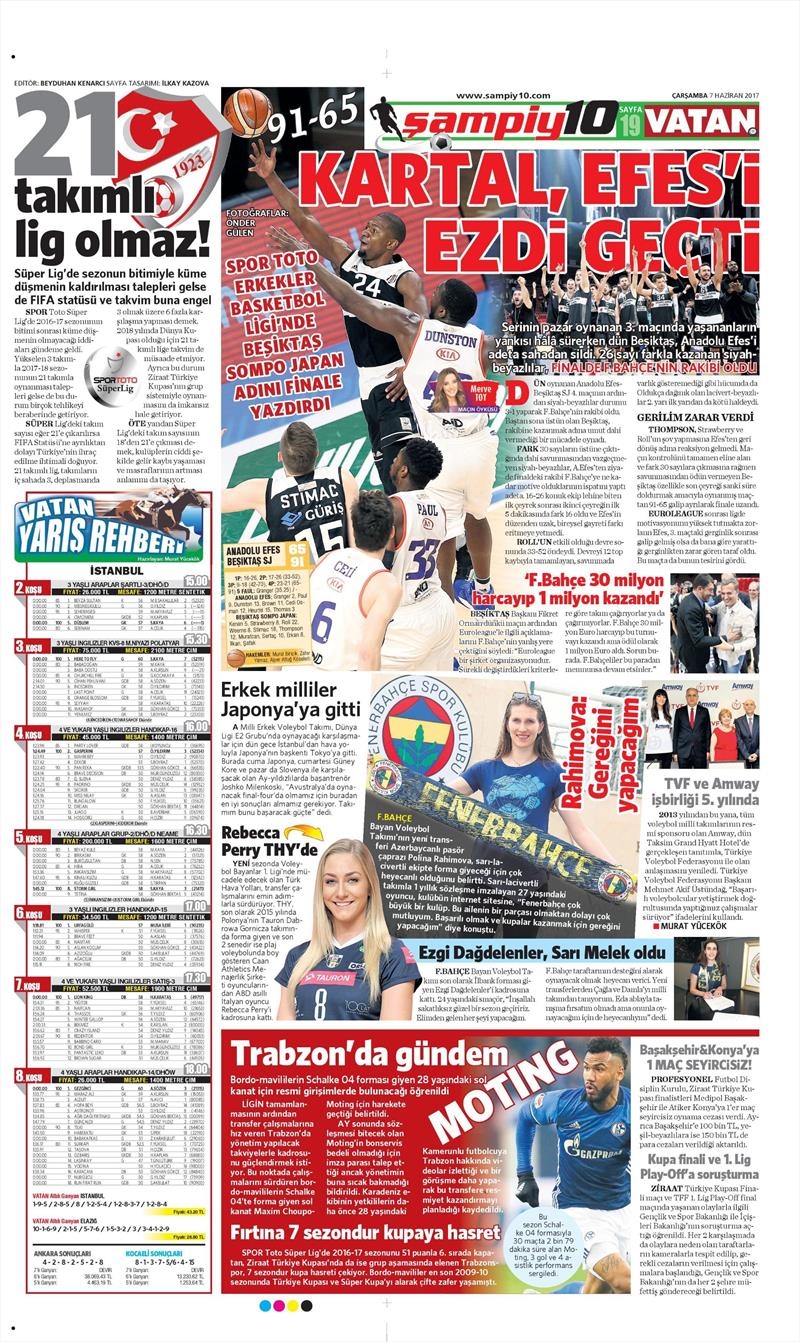 07 Haziran 2017 | Gazetelerin Beşiktaş Manşetleri - Görsel 16