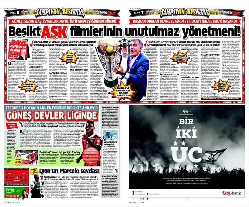 07 Haziran 2017 | Gazetelerin Beşiktaş Manşetleri - Görsel 5
