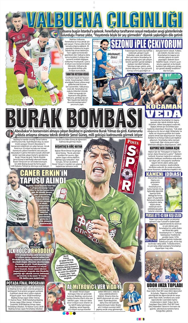 08 Haziran 2017 | Gazetelerin Beşiktaş Manşetleri - Görsel 13