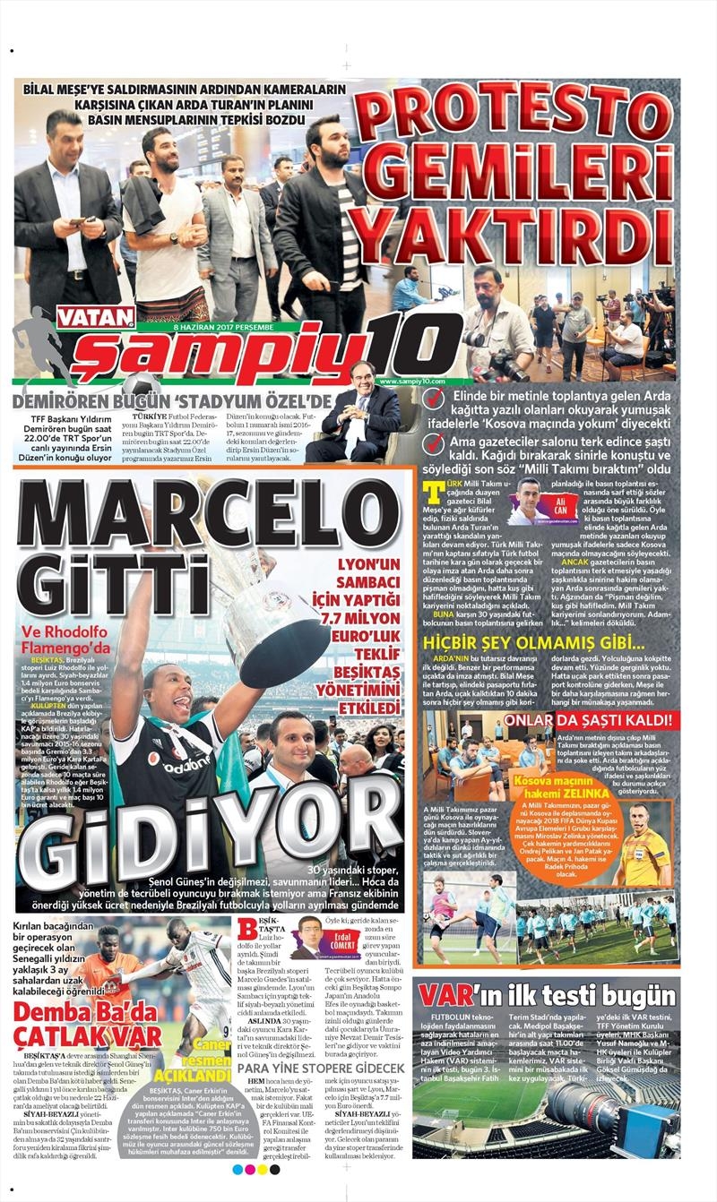 08 Haziran 2017 | Gazetelerin Beşiktaş Manşetleri - Görsel 15