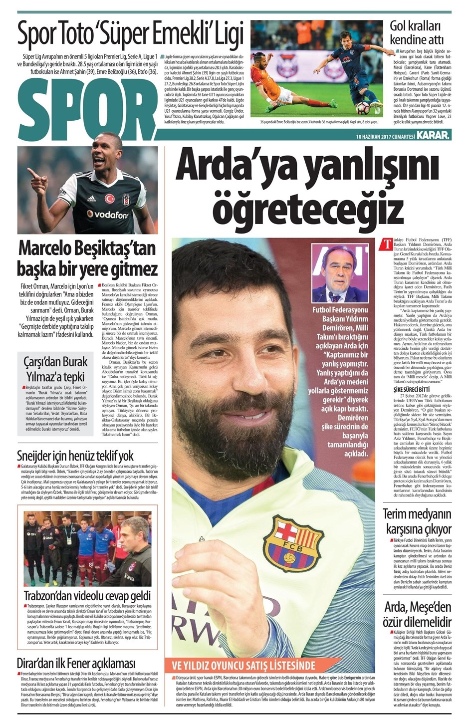 10 Haziran 2017 | Gazetelerin Beşiktaş Manşetleri - Görsel 1