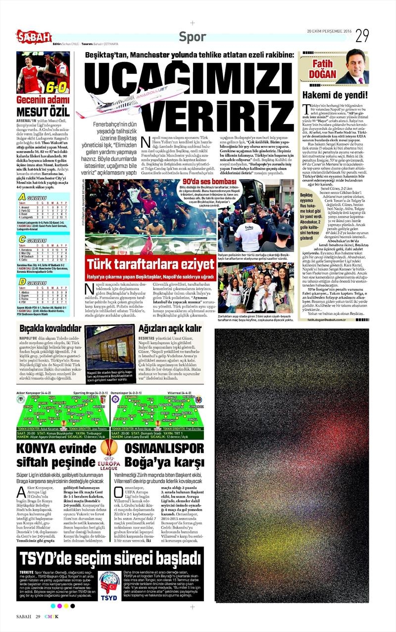 20 Ekim 016 | Gazetelerin Beşiktaş Sayfaları - Görsel 22