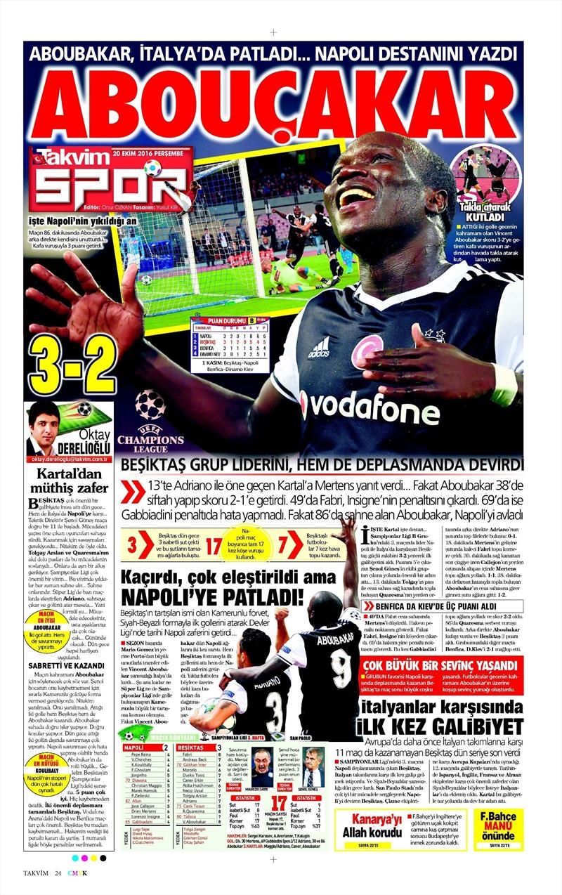 20 Ekim 016 | Gazetelerin Beşiktaş Sayfaları - Görsel 27