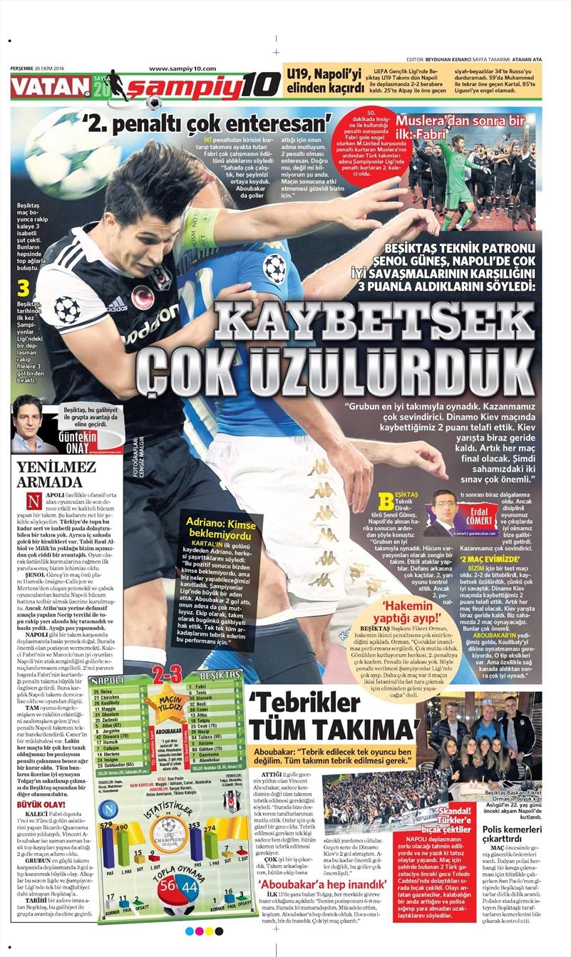 20 Ekim 016 | Gazetelerin Beşiktaş Sayfaları - Görsel 30